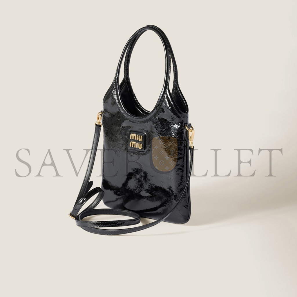 MIU MIU IVY NAPLAK PATENT LEATHER BAG 5BG281 (24*20cm)